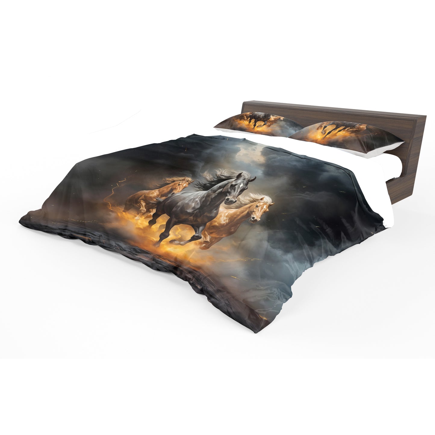 Horse Freedom Flame Duvet Cover Set