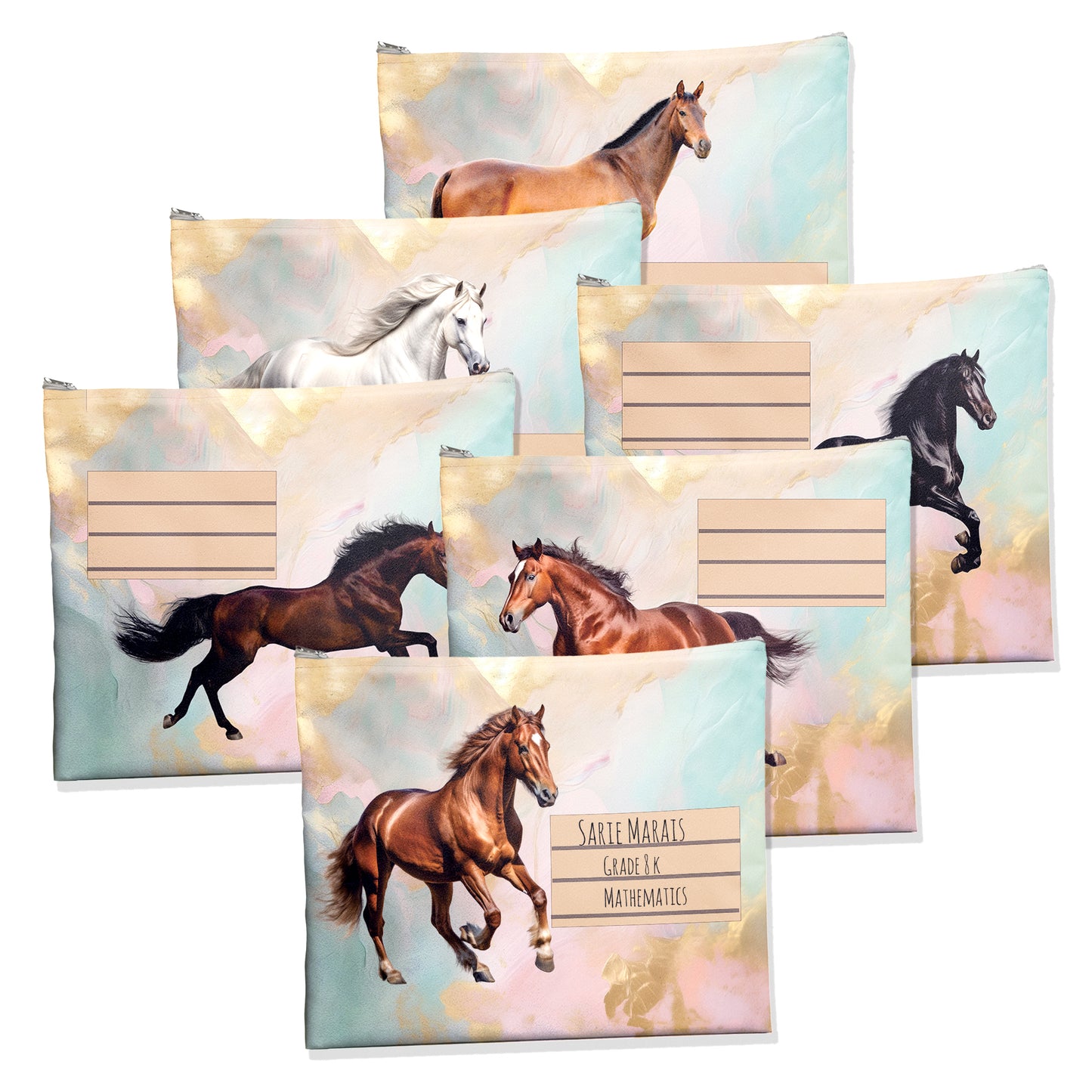 Subject-Savvy 6-Pack Book Bags - Horses