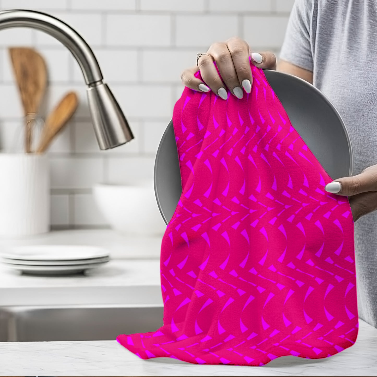 Hot Pink Dish Cloth (Set of 3)