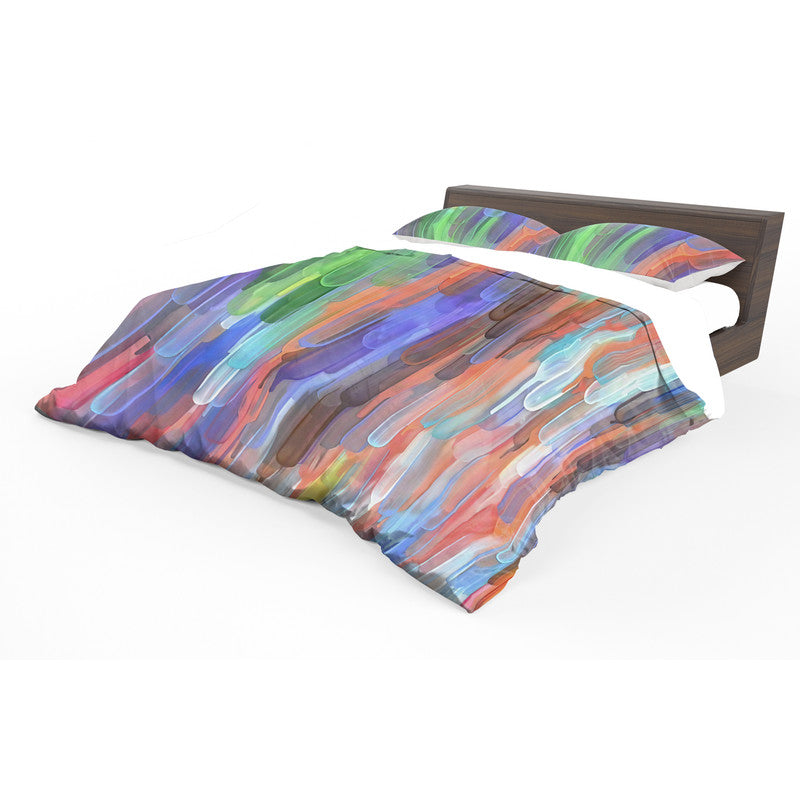 Hues In Motion Abstract Duvet Cover Set