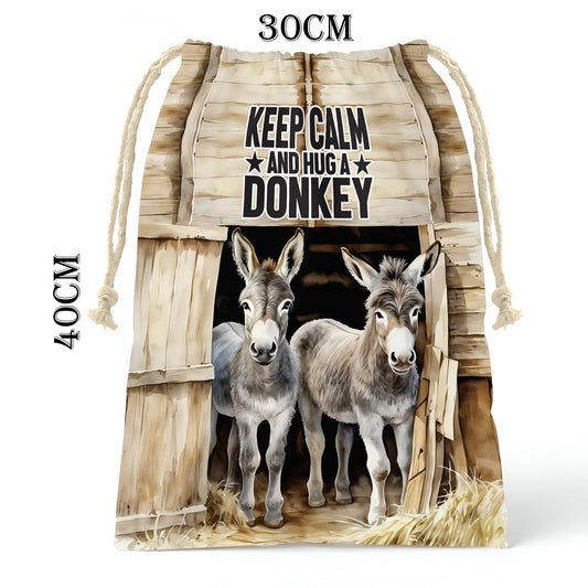 Hug A Donkey Gift Bag (Set of 2)