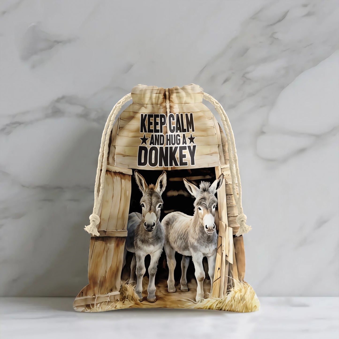 Hug A Donkey Gift Bag (Set of 2)