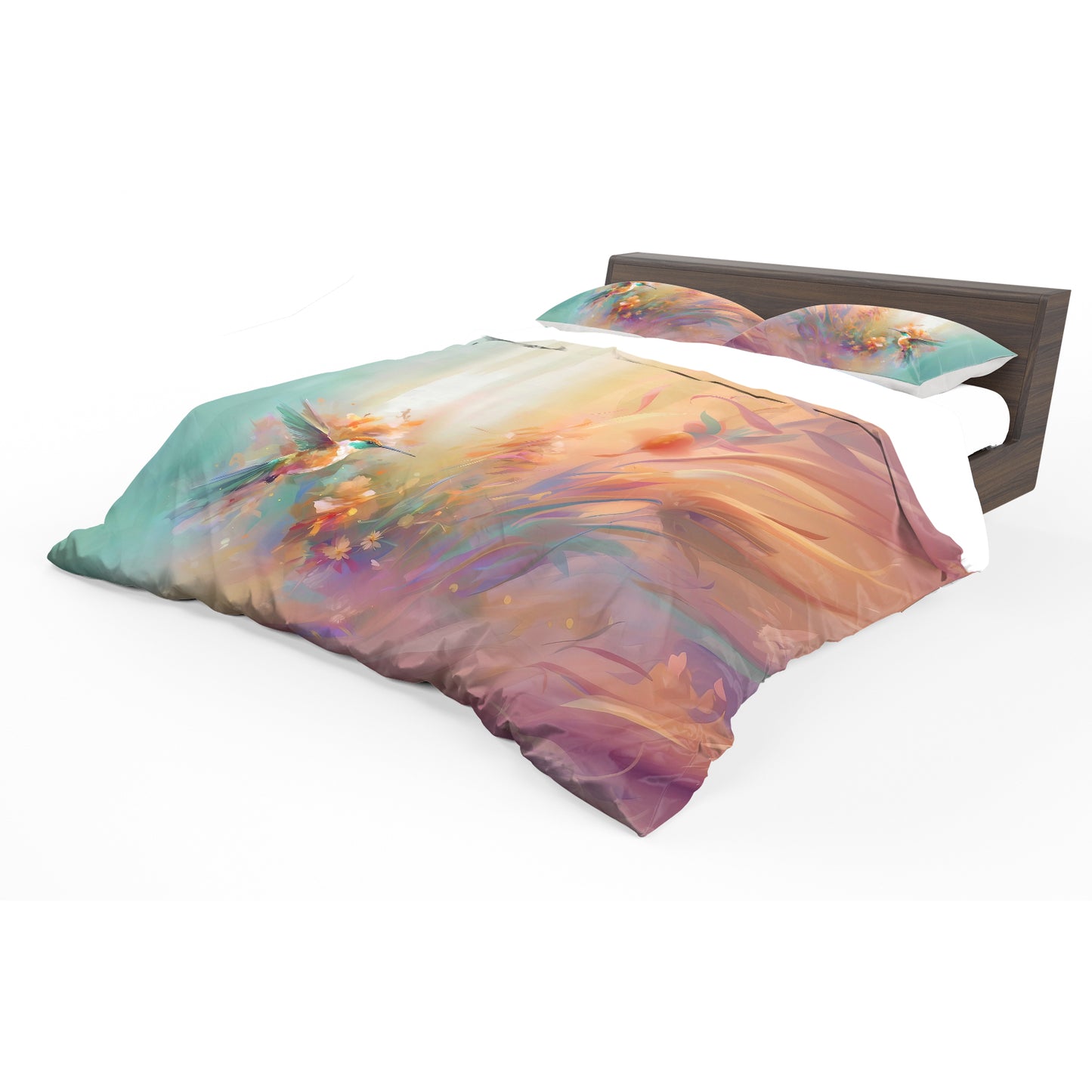 Hummingbird Against the Wind Duvet Cover Set