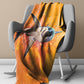 Hungry Shark Light Weight Fleece Blanket by Wikus Schalkwyk
