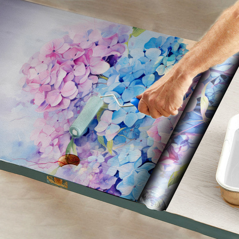 Hydrangea Bouquet Door Decoupage