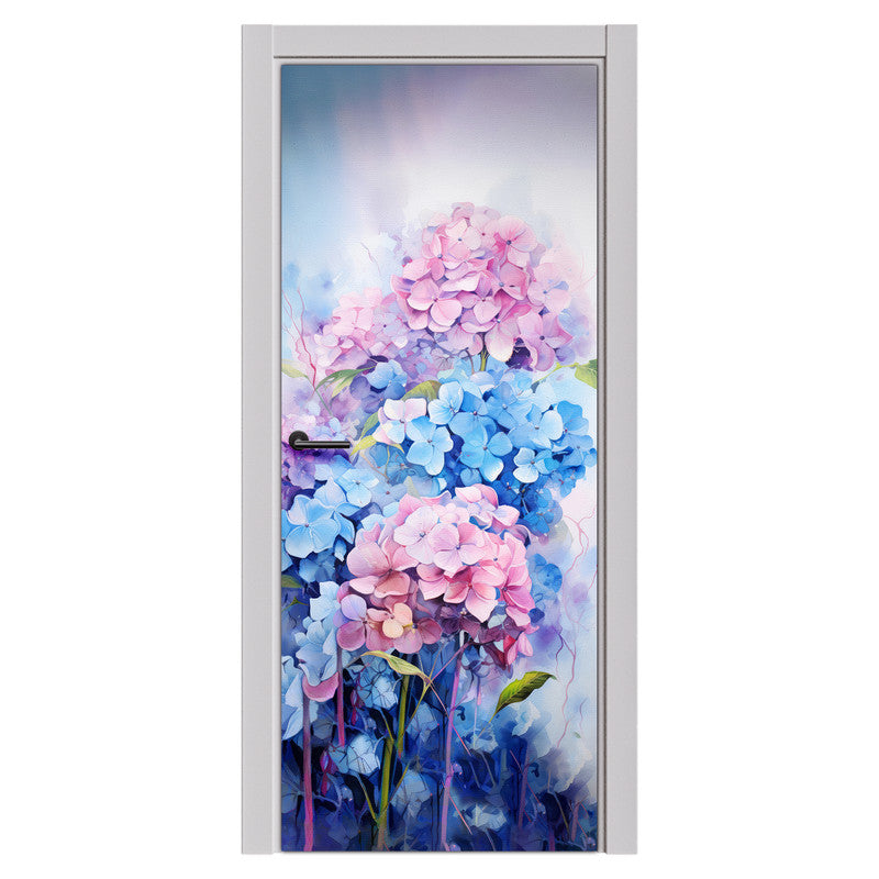 Hydrangea Bouquet Door Decoupage