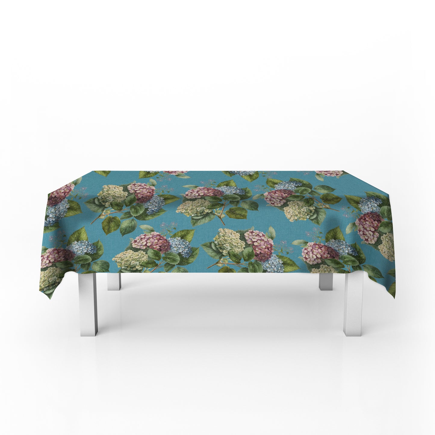 Hydrangeas on Sea Green Rectangle Tablecloth by Mark van Vuuren