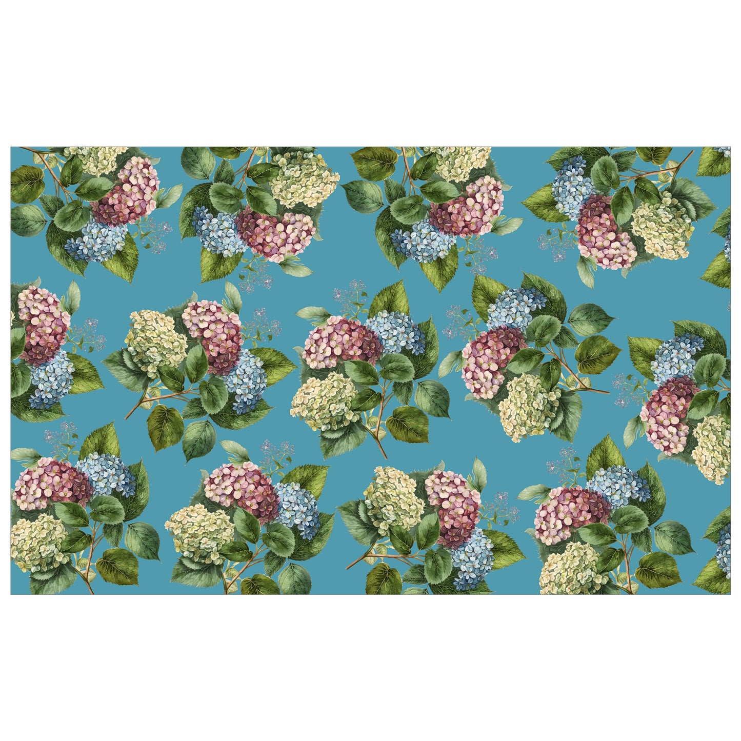 Hydrangeas on Sea Green Rectangle Tablecloth by Mark van Vuuren