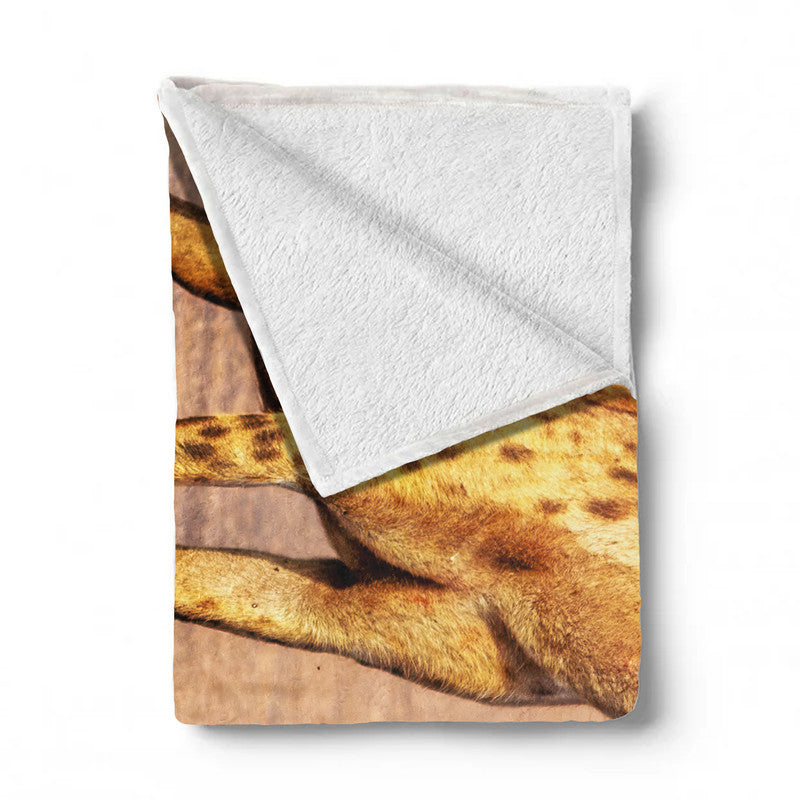 Hyena Mom Light Weight Fleece Blanket by Annette Heymans