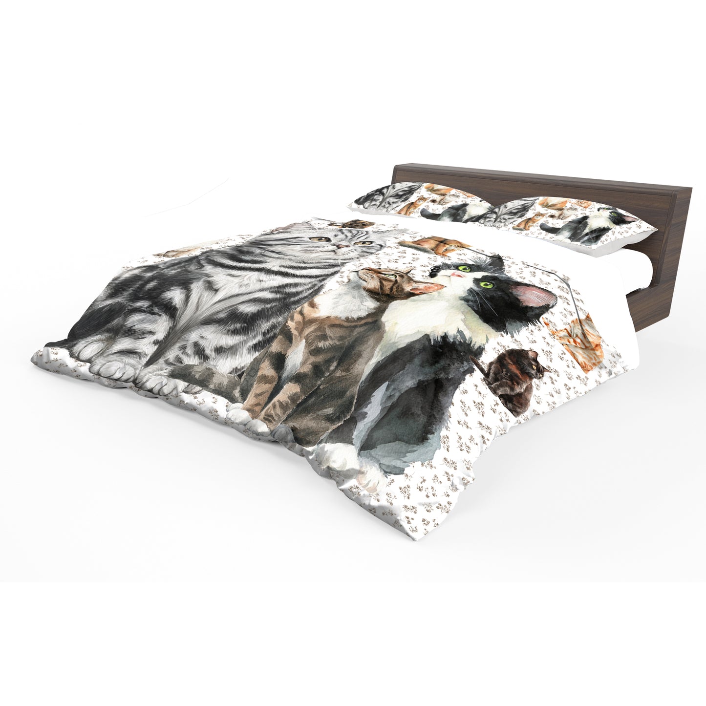 I Love Cats Duvet Cover Set by Mark van Vuuren