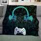 I'm Gaming Black Light Weight Fleece Blanket