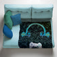 I'm Gaming Black Light Weight Fleece Blanket