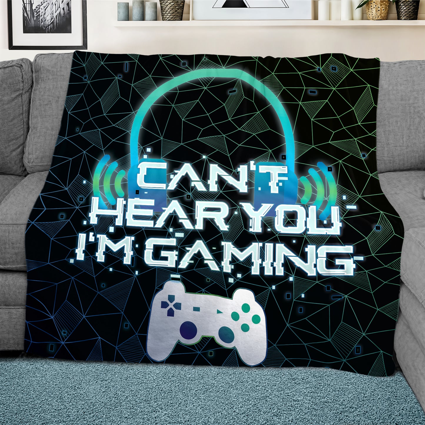 I'm Gaming White Light Weight Fleece Blanket