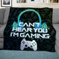 I'm Gaming White Light Weight Fleece Blanket