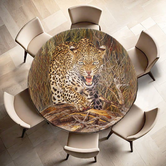 I'm Going to Hunt You Down Round Tablecloth by Delene Lambert