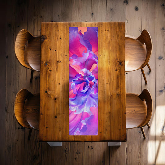 Purple Petals 160cm Table Runner