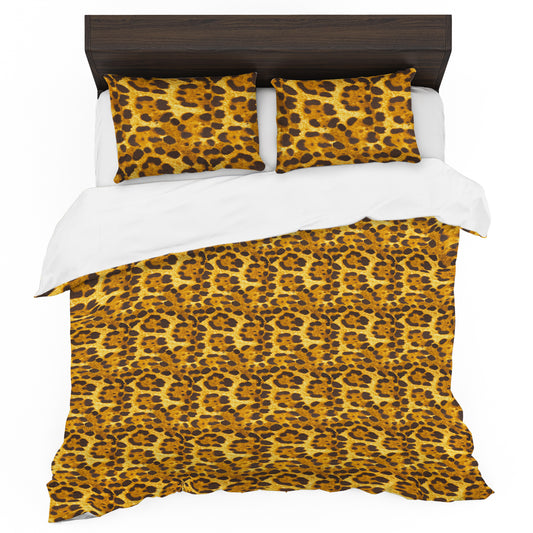 Imitation Leopard Fur Duvet Cover Set