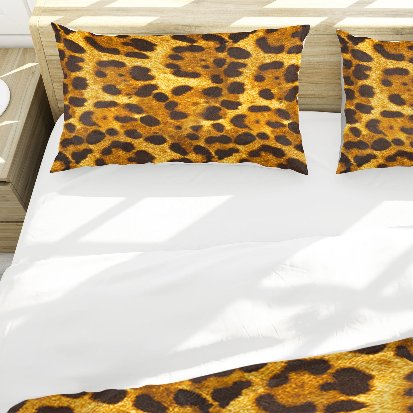 Imitation Leopard Fur Duvet Cover Set