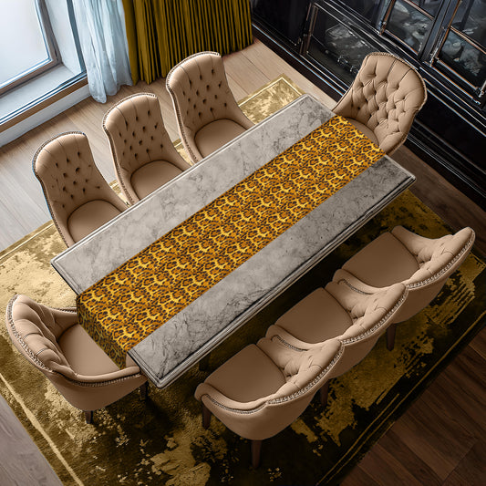 Imitation Leopard Fur Table Runner