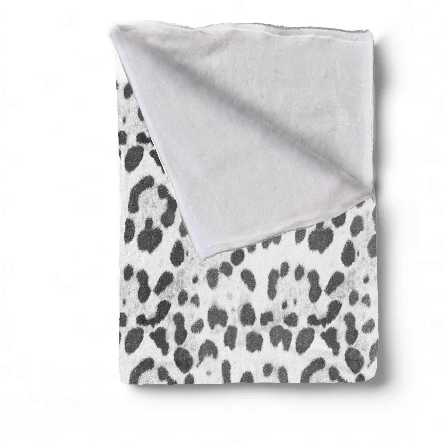 Imitation White Leopard Fur Light Weight Fleece Blanket