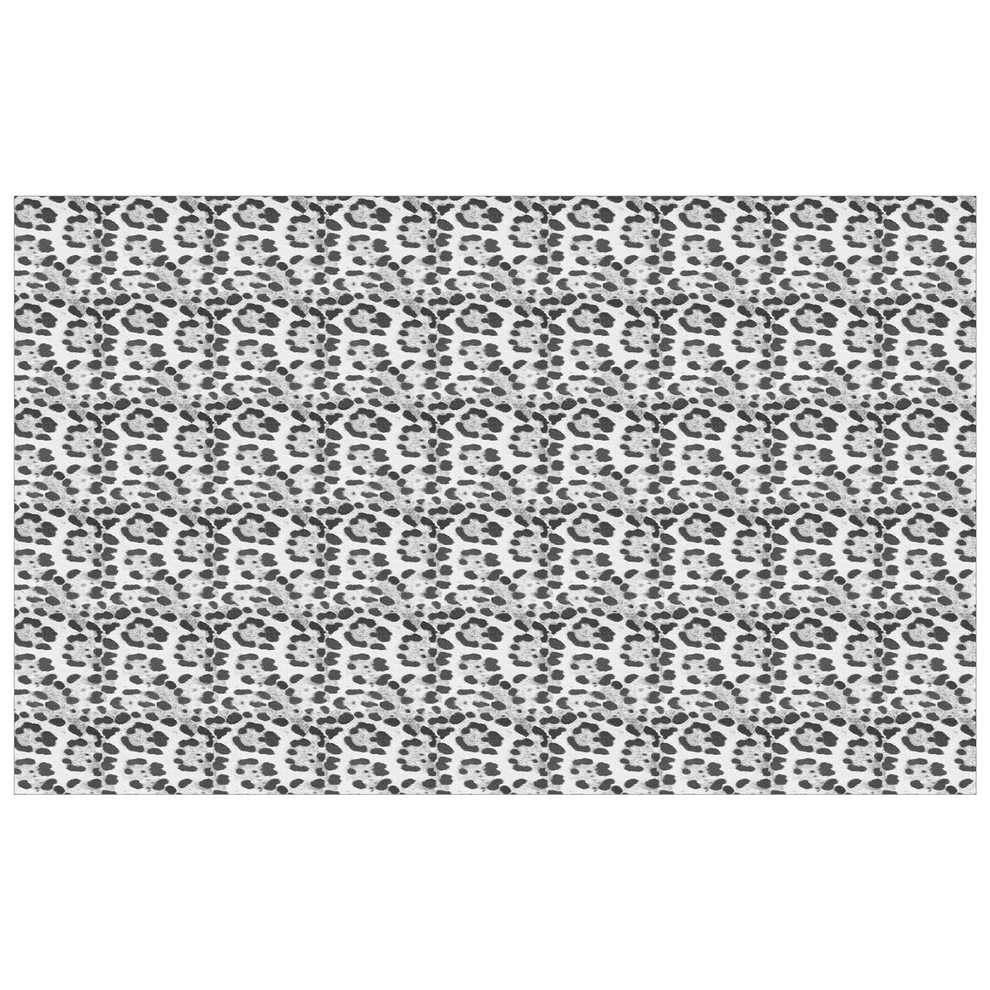 Imitation White Leopard Fur Rectangle Tablecloth