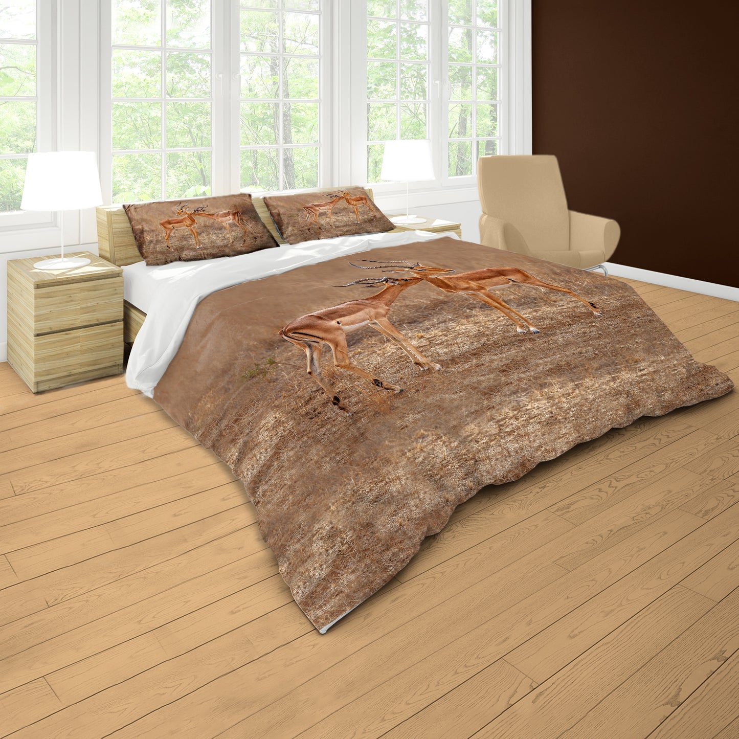 Impala Males Duvet Cover Set by Annette Heymans