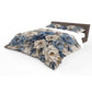 Impasto Blue Floral Duvet Cover Set
