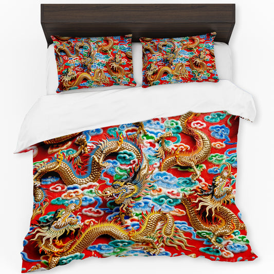 Imperial Dragons Duvet Cover Set
