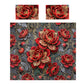 Imperial Red Peonies Duvet Cover Set