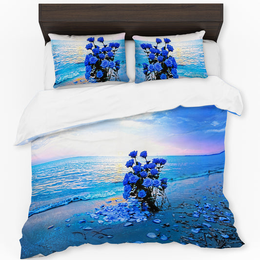 Indigo Blue Beachfront Duvet Cover Set