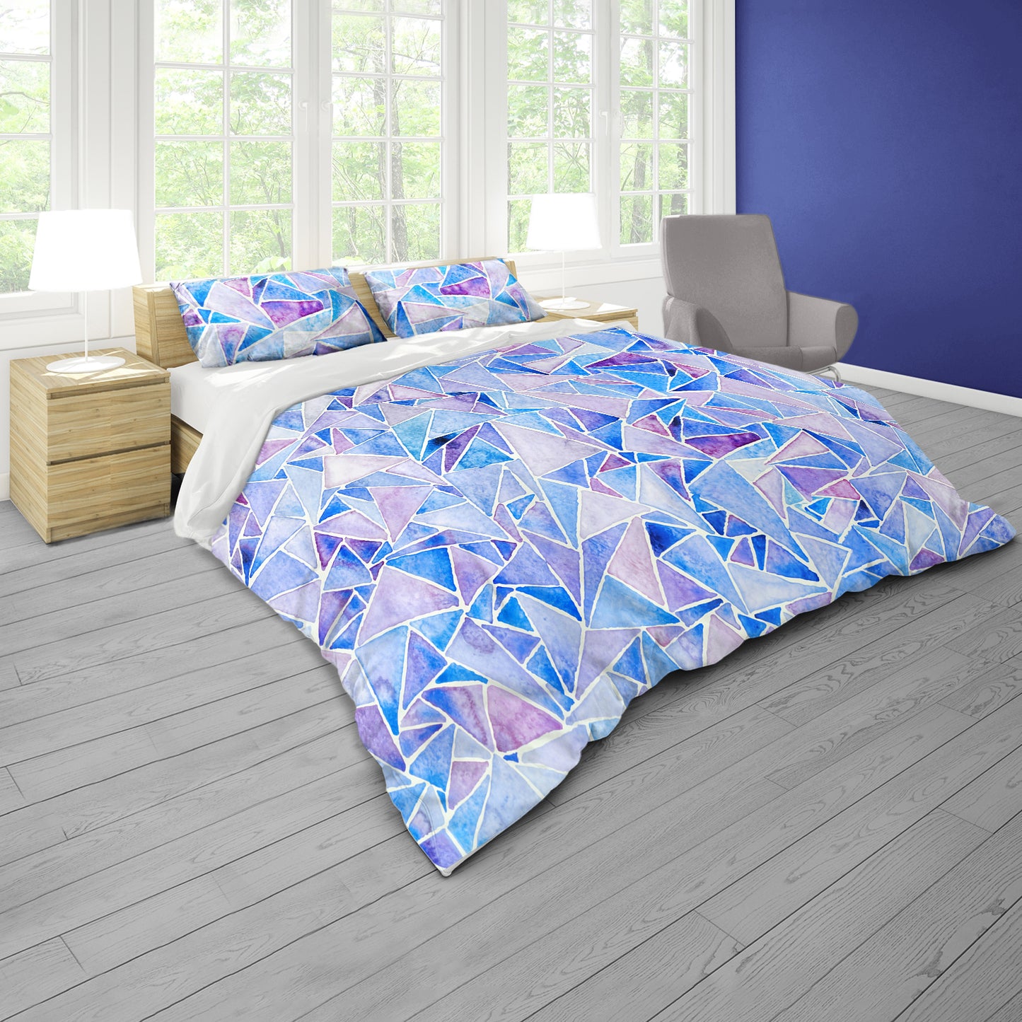Indigo Mosaic Duvet Cover Set