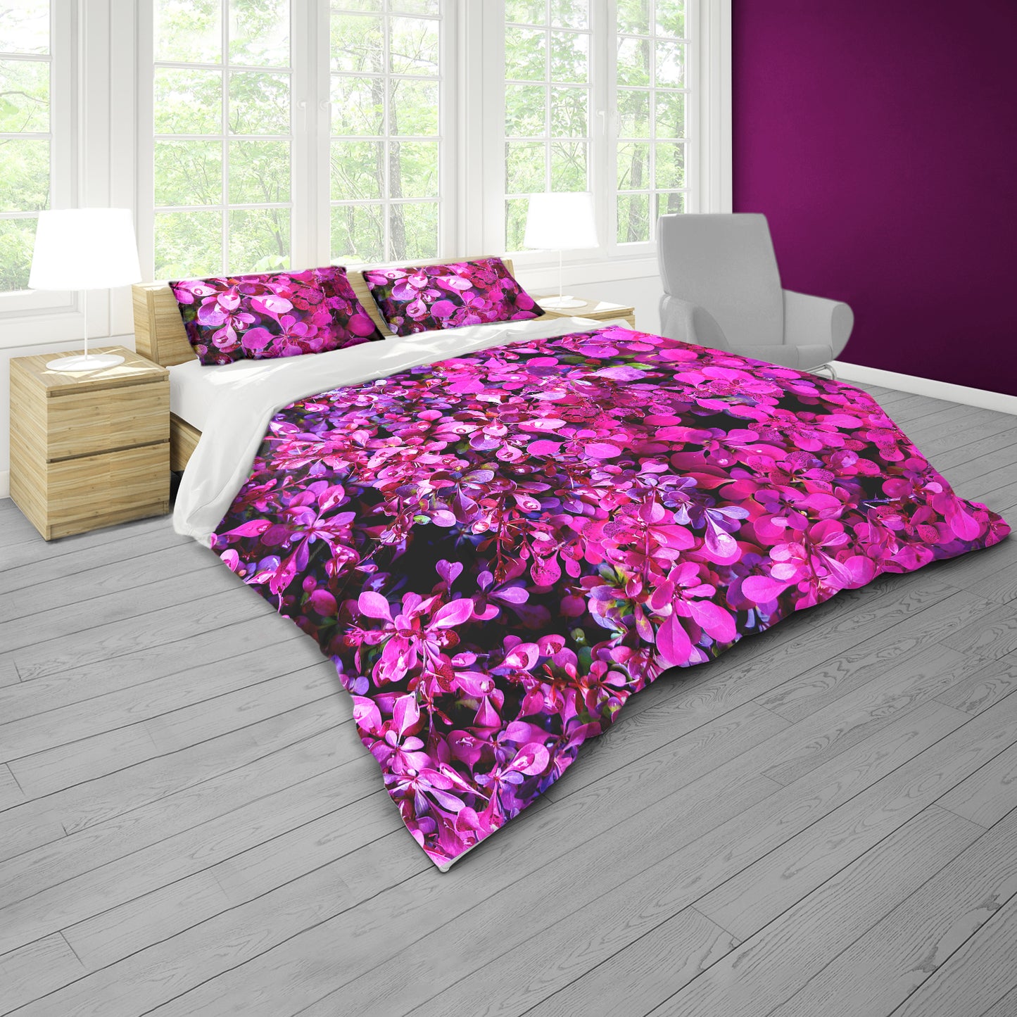 Infinite Purple Bloom Duvet Cover Set
