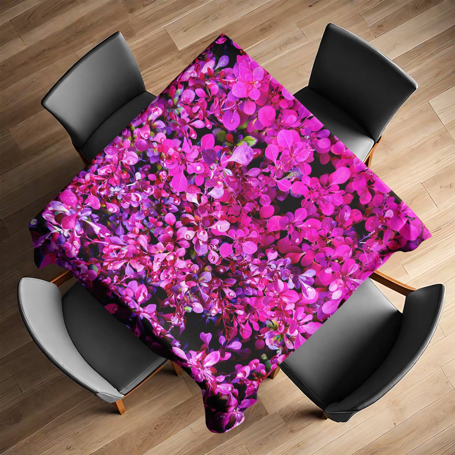 Infinite Purple Bloom Square Tablecloth
