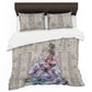Ink-Line Peonies Duvet Cover Set