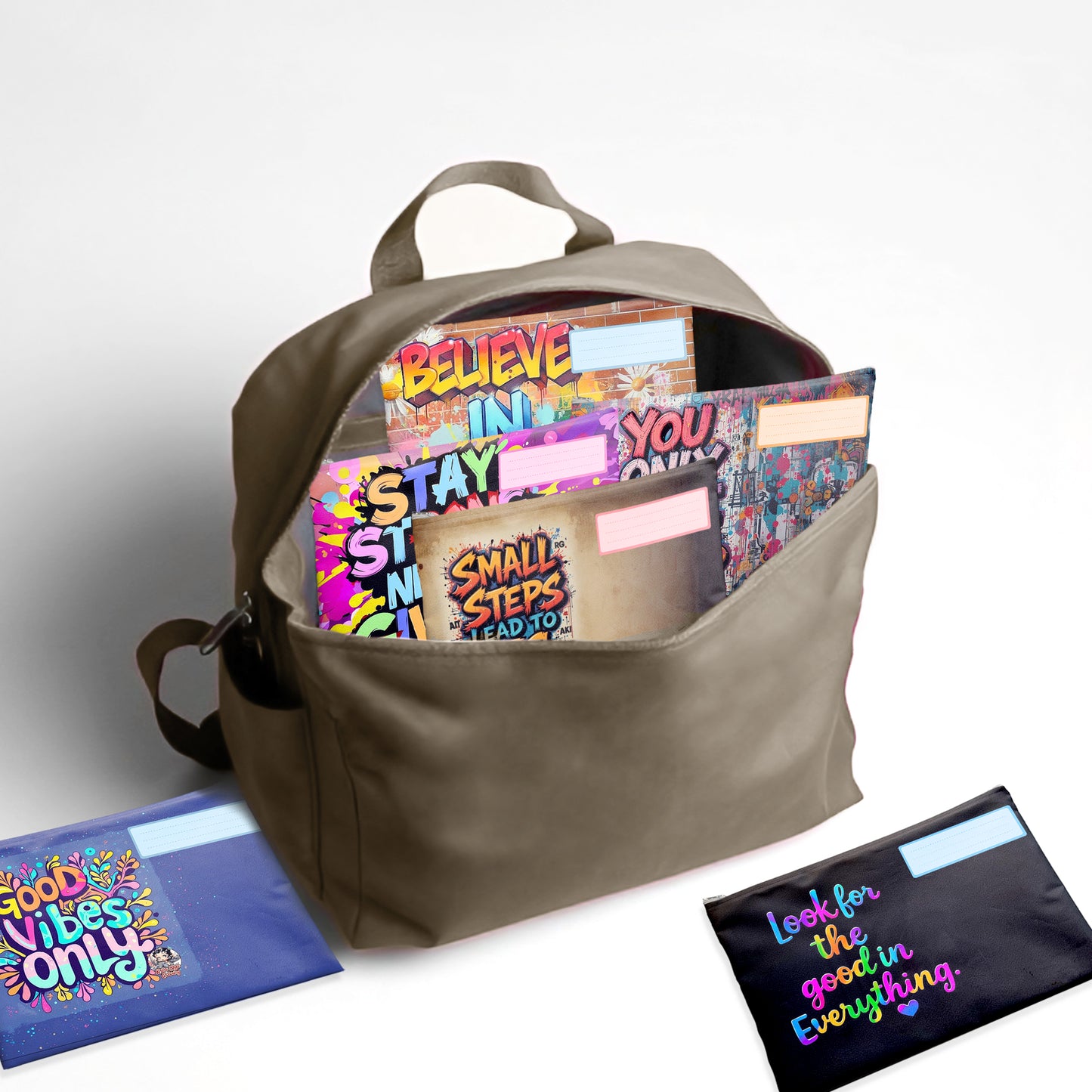 Inspirations Subject Savvy Book Bags Set of 6