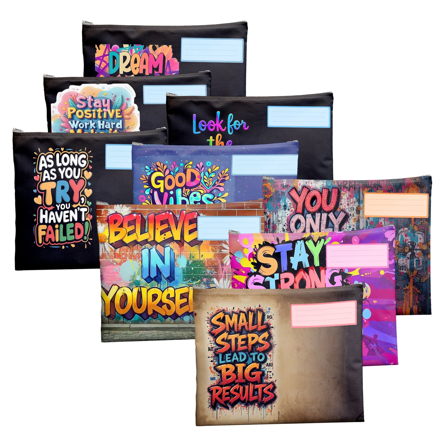 Inspirations Subject Savvy Book Bags Set of 9