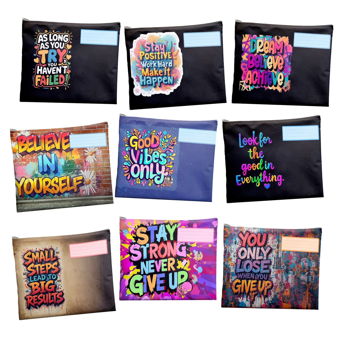 Inspirations Subject Savvy Book Bags Set of 9