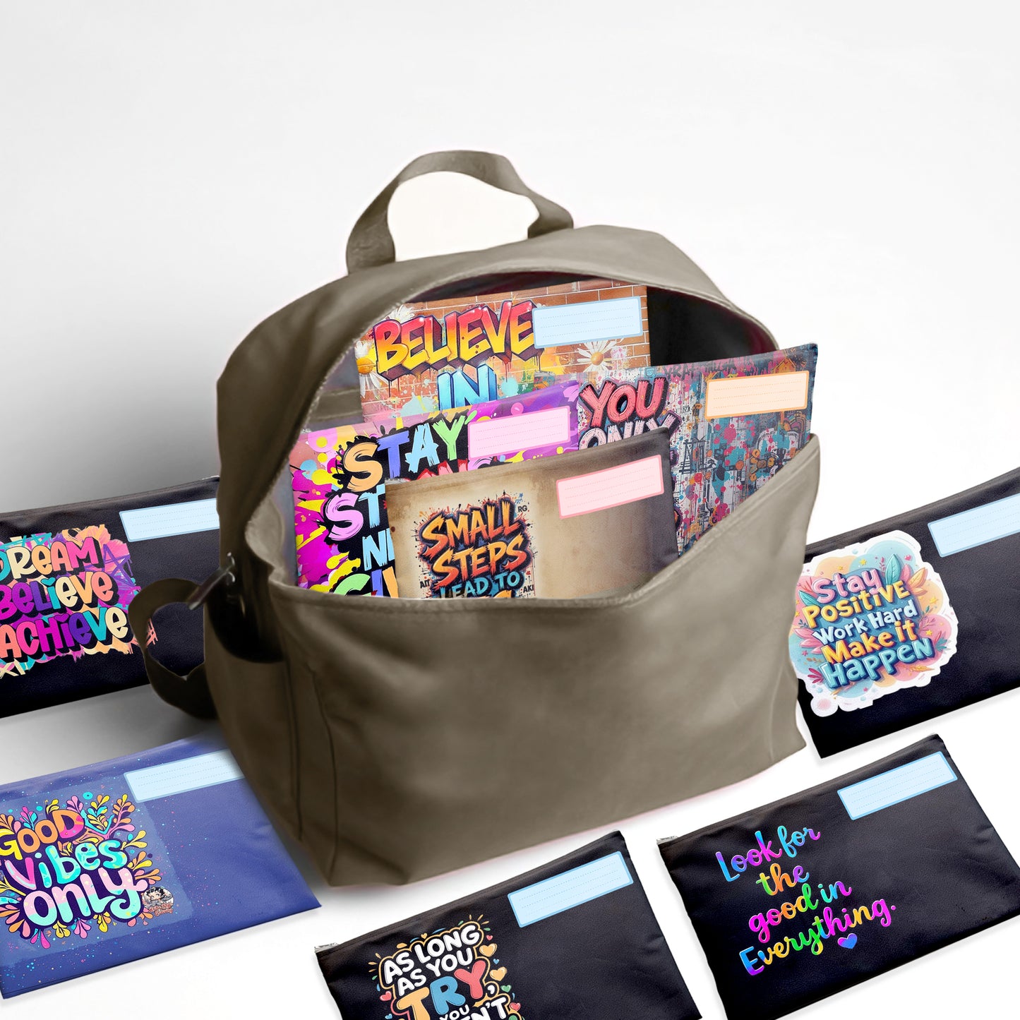 Inspirations Subject Savvy Book Bags Set of 9