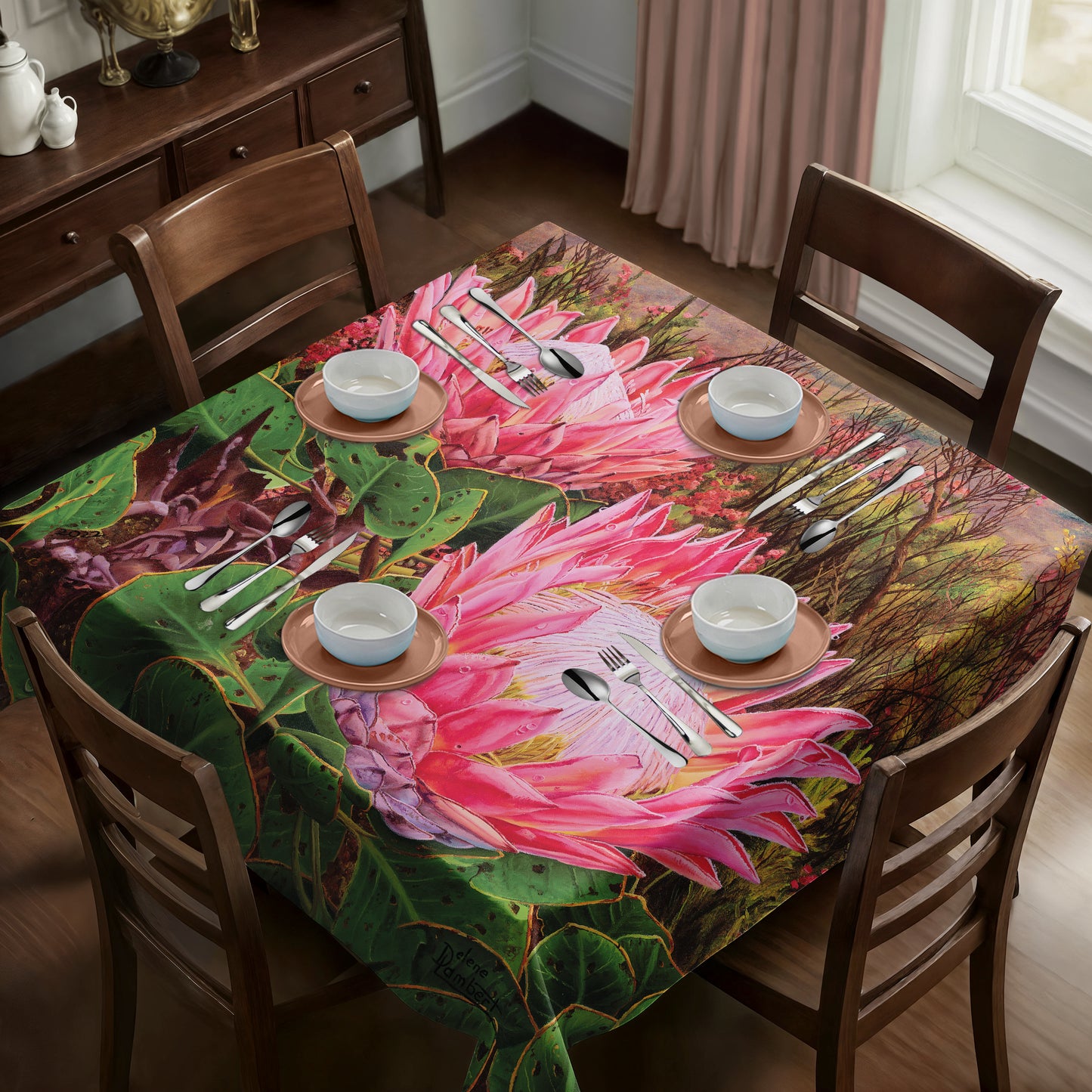 In the Eye of the Beholder By Delene Lambert Square Tablecloth