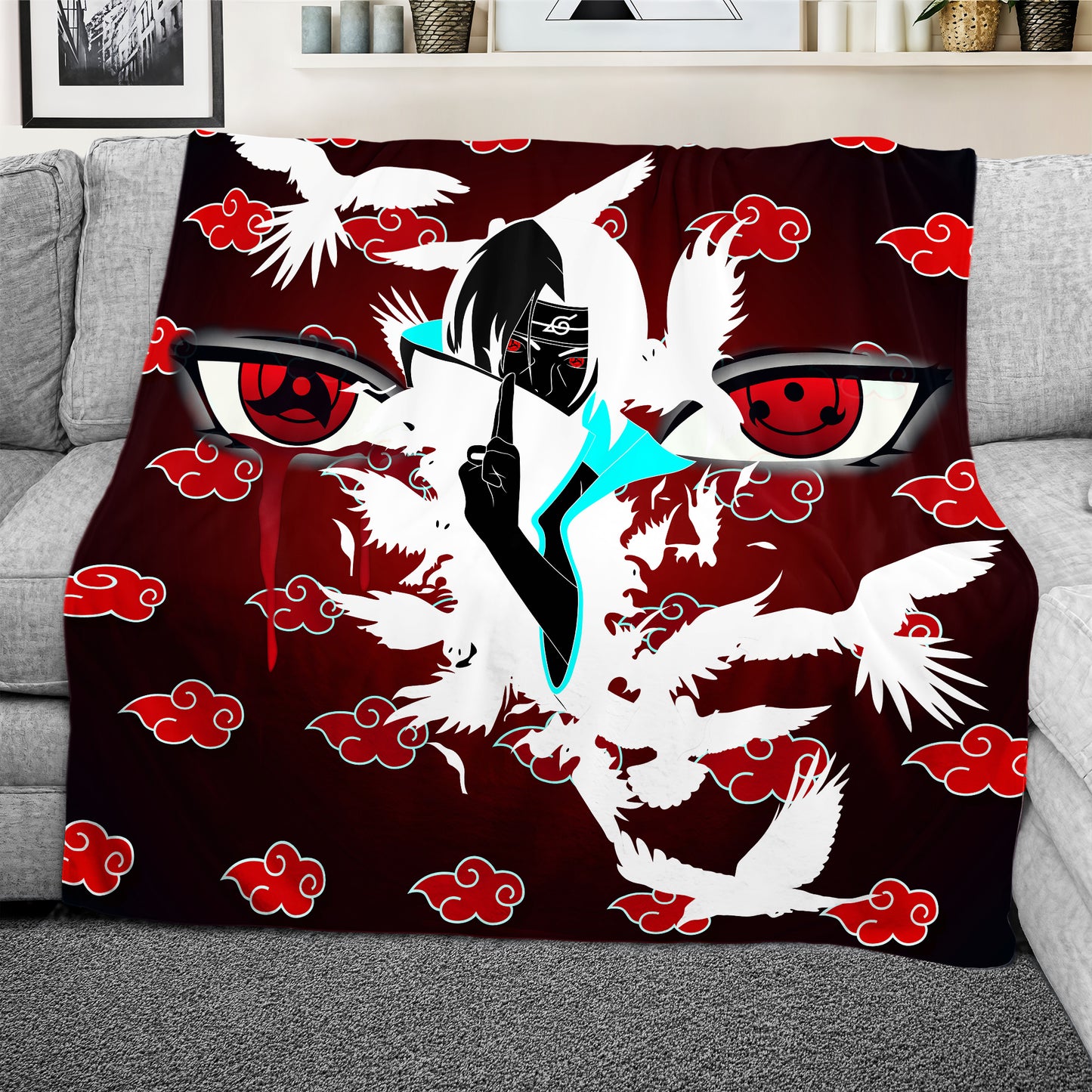 Itachi of the Akatsuki Light Weight Fleece Blanket