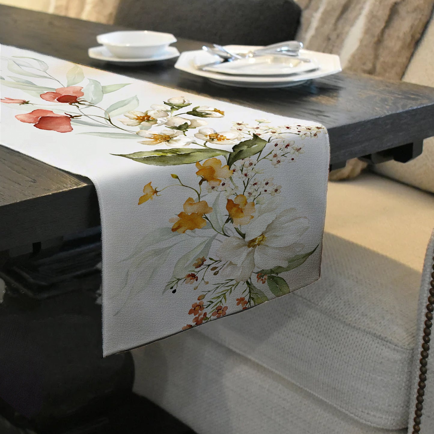 Ivory Petal Serenade Table Runner  by Mark van Vuuren