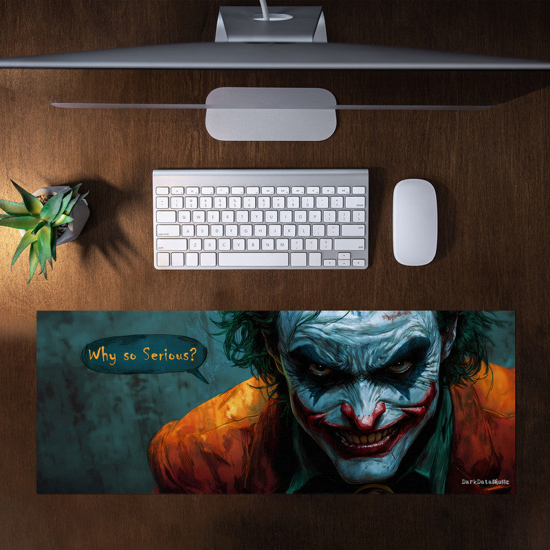 Joker Why So Serious Large Desk Pad by Wikus Schalkwyk
