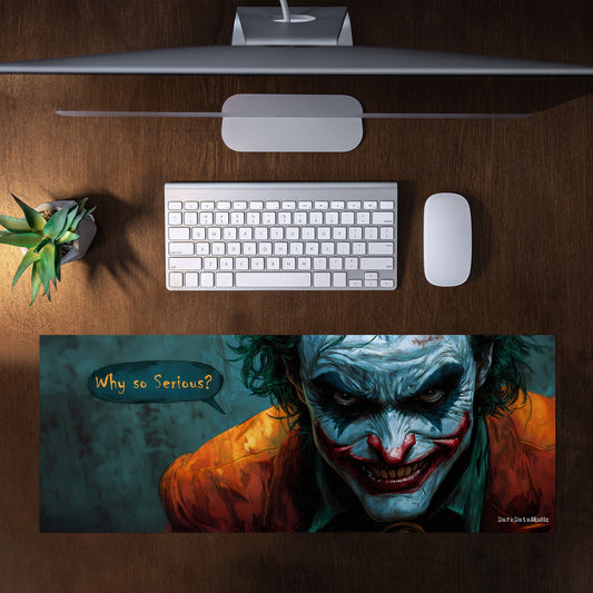 Joker Why So Serious Large Desk Pad by Wikus Schalkwyk
