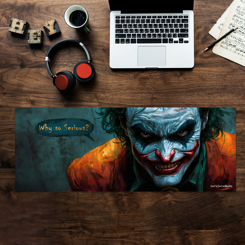 Joker Why So Serious Large Desk Pad by Wikus Schalkwyk