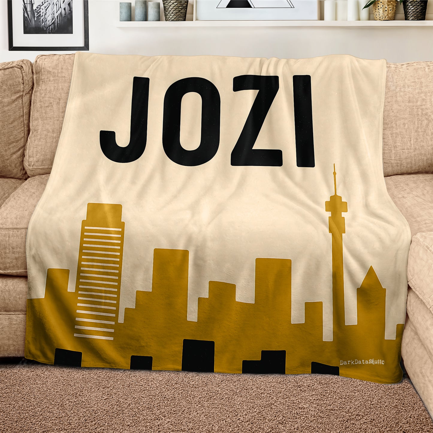 Jozi Light Weight Fleece Blanket by Wikus Schalkwyk