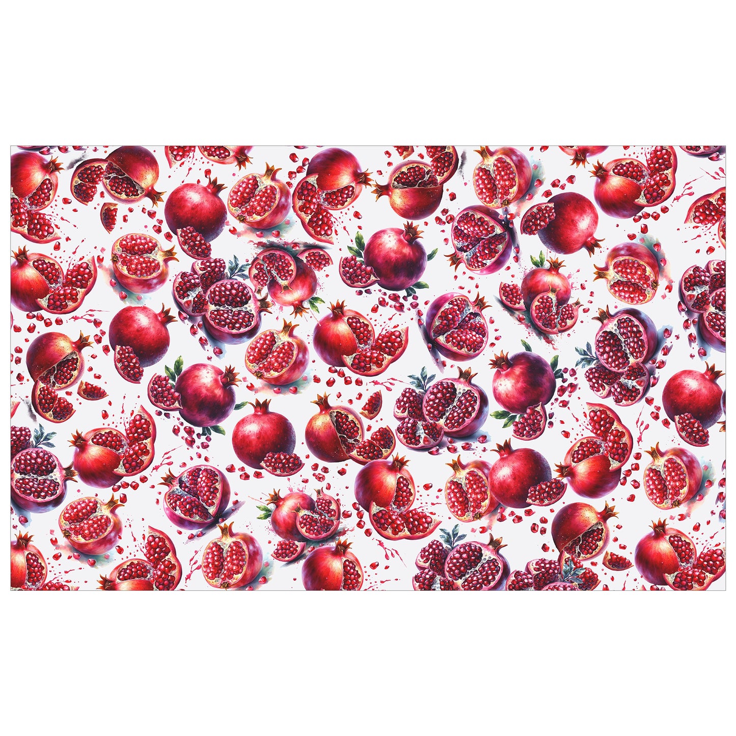Juicy Pomegranate Rectangle Tablecloth by Mark van Vuuren
