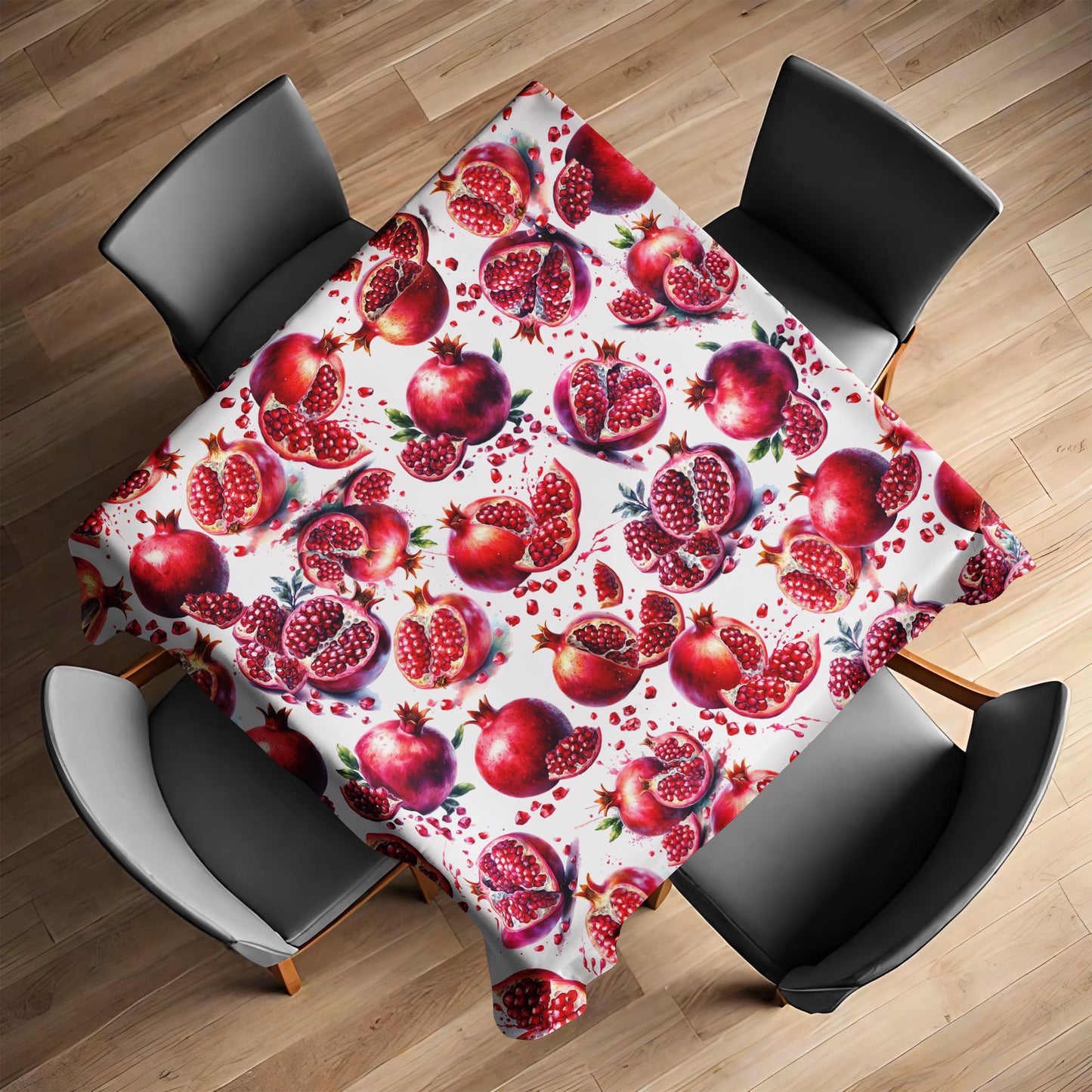 Juicy Pomegranate Square Tablecloth by Mark van Vuuren