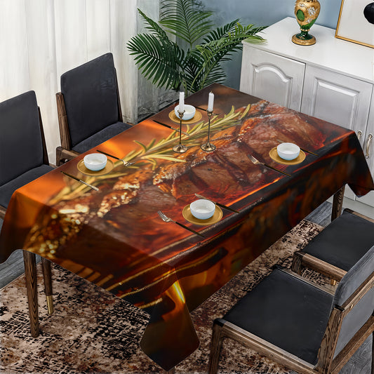 Juicy Steak Rectangle Tablecloth