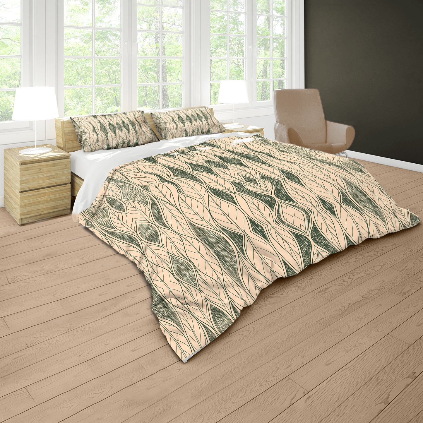 Jungle Leaves Duvet Cover Set
