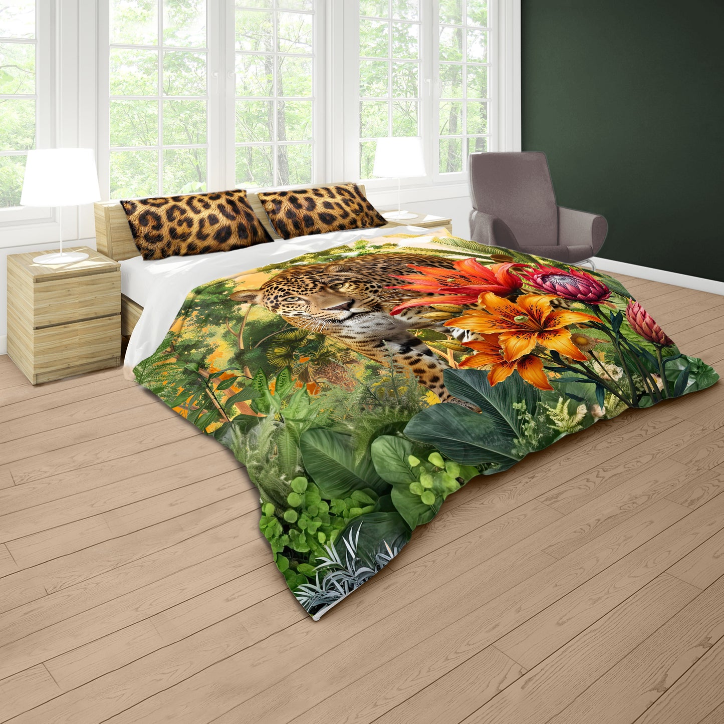 Jungle Leopard Duvet Cover Set